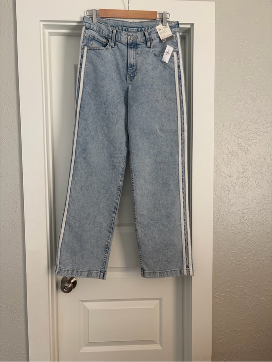 GAP Denim - GAP 90s Loose Light Wash Straight-Leg Jeans with White Side Stripes